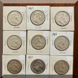 C37. 1963 Franklin half dollars. (Other mints)